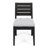 Outdoor Armless Dining Chair - Wood, Grey Cushions 2pcs Furniture, Wood & Padding, Slat Back Seat, Patio Chair, 400 Lbs Weight Load