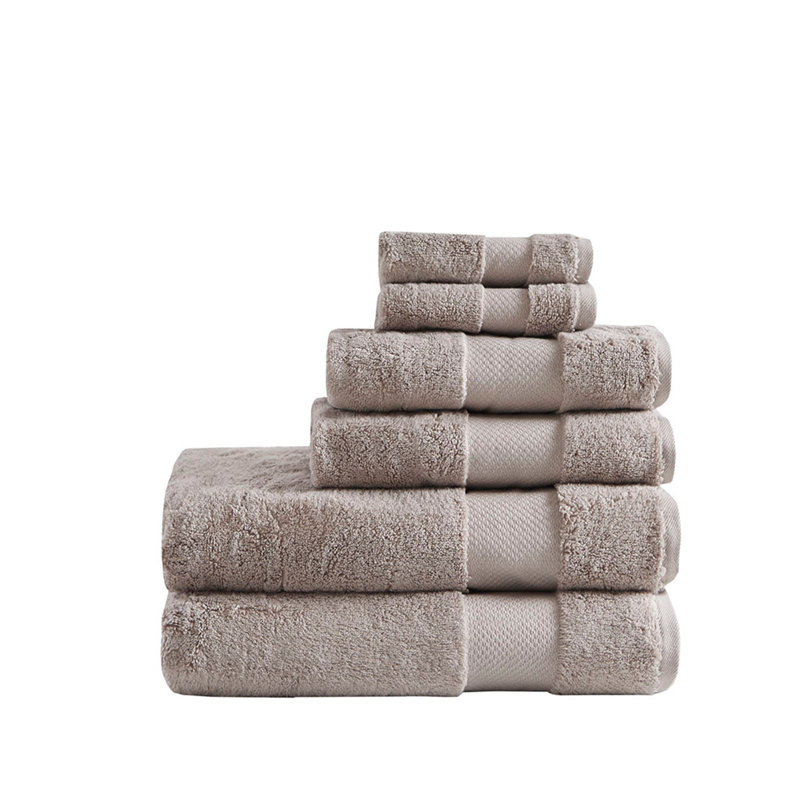 Ensemble de serviettes de bain en coton 6 pièces, Bleu
