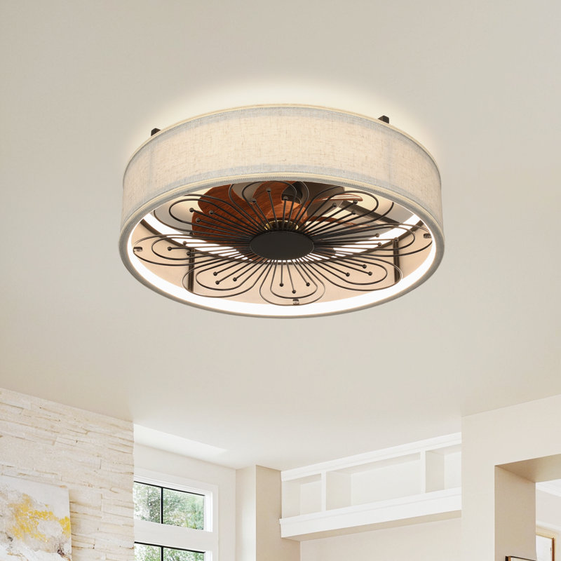 Ventilateur de plafond 19,6 po Arachne, Noir/bronze, DEL