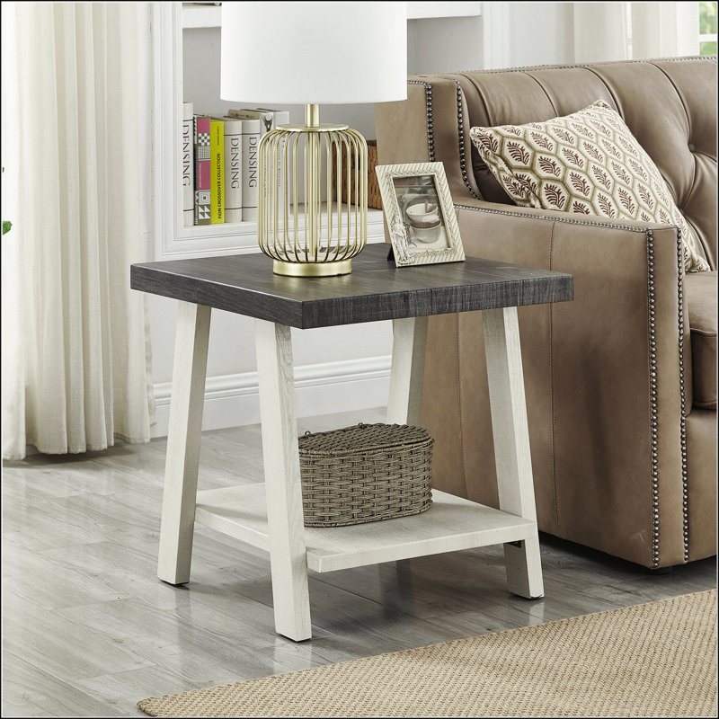 Table basse rectangulaire avec plateau et plateau en bois manufacturé, Noir, noir, noir, noir