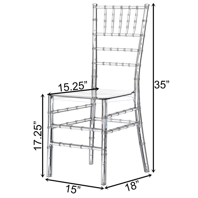 Kober Slat Back Side Chair in Clear