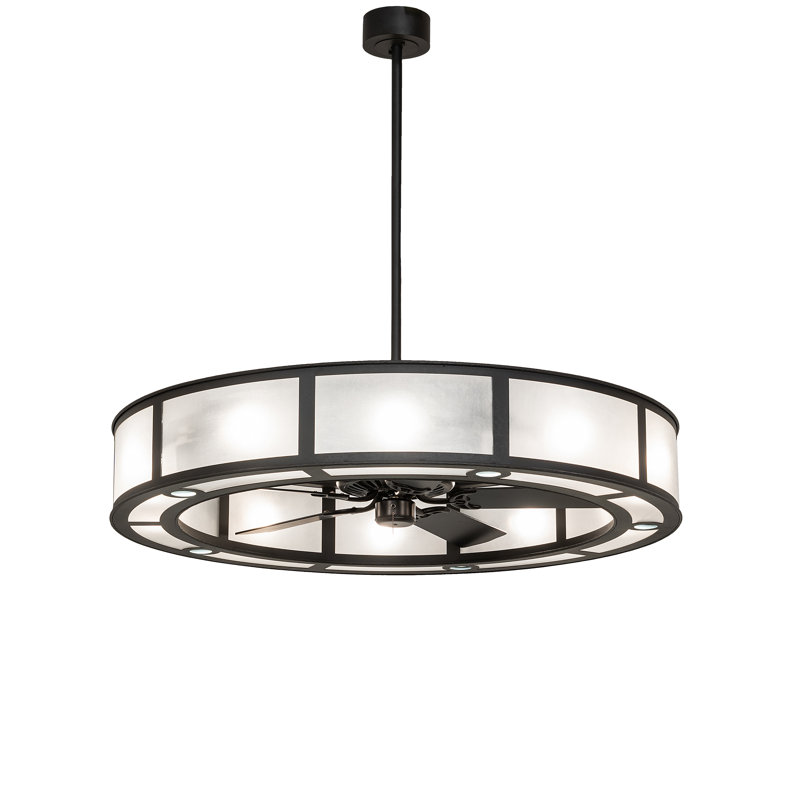 10 - Light Dimmable Drum Chandelier