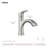 Moen Karis Single Handle Bathroom Faucet with Push Down Drain, Deckplate Included-77119977