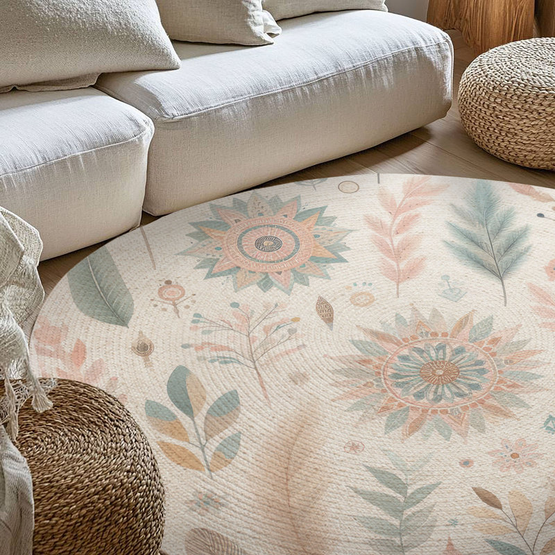 Tapis tressé Light Desert Nomad, Rond 5 pi