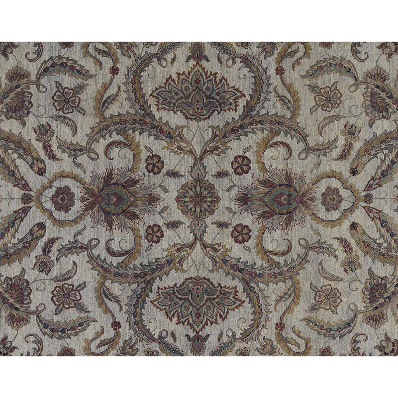 Tapis chameau et crème noué à la main de haute qualité