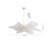 This Unique LED Chandelier Is In A White Finish. The Frame Is Made Out Of Metal, And The LED Bulb Is Integrated Into The Frame. The Adjustable Cord Link Makes This Fixture Suitable For Most Ceiling Heights.