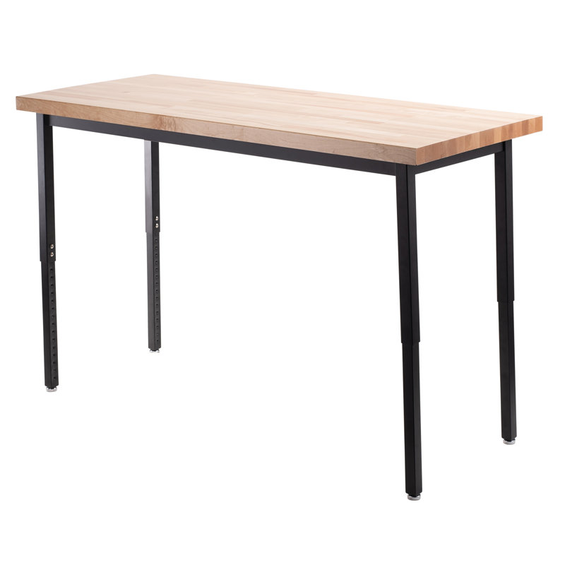 Table d'activité rectangulaire à hauteur ajustable, H 37,25 po x L 54 po x l 24 po