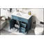 Meuble-lavabo bleu 36 po avec lavabo, structure durable, panneau de fibres à densité moyenne, rangement spacieux et design moderne pour tout décor
