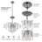 20 Inch Silver American Style Crystal Chandelier Ceiling Light Room Bedroom Decor