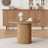 Farmhouse Round Fluted Dining Table Set For Kitchen, Apartment, Or Dining Room-1390530808