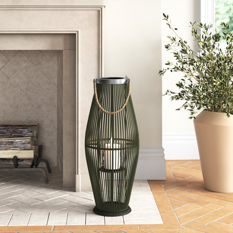 Floor Lantern, 28.3" H x 11.4" W x 11.4" D