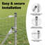 80cm H x 2500cm W Powder-Coated Steel Border Fencing-145904640-145904652