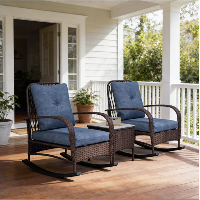 Ensemble bistro, ensemble de mobilier de balcon, ensemble de mobilier de patio en osier 3 pièces
