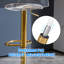 Tabouret de bar réglable réglable - Ensemble de 2 tabourets de bar en acrylique avec accents argentés, chaise moderne pour la maison ou le bar-1790871321