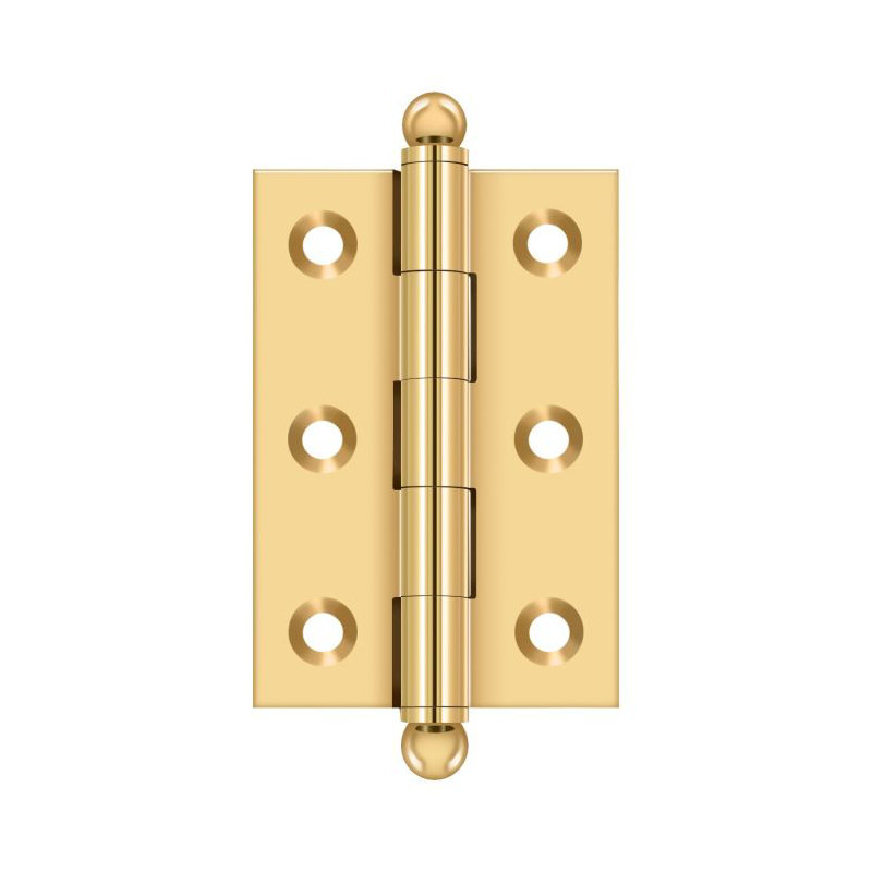 2.5'' x 1.69'' Butt Bearing Hinge, PVD Polished Brass