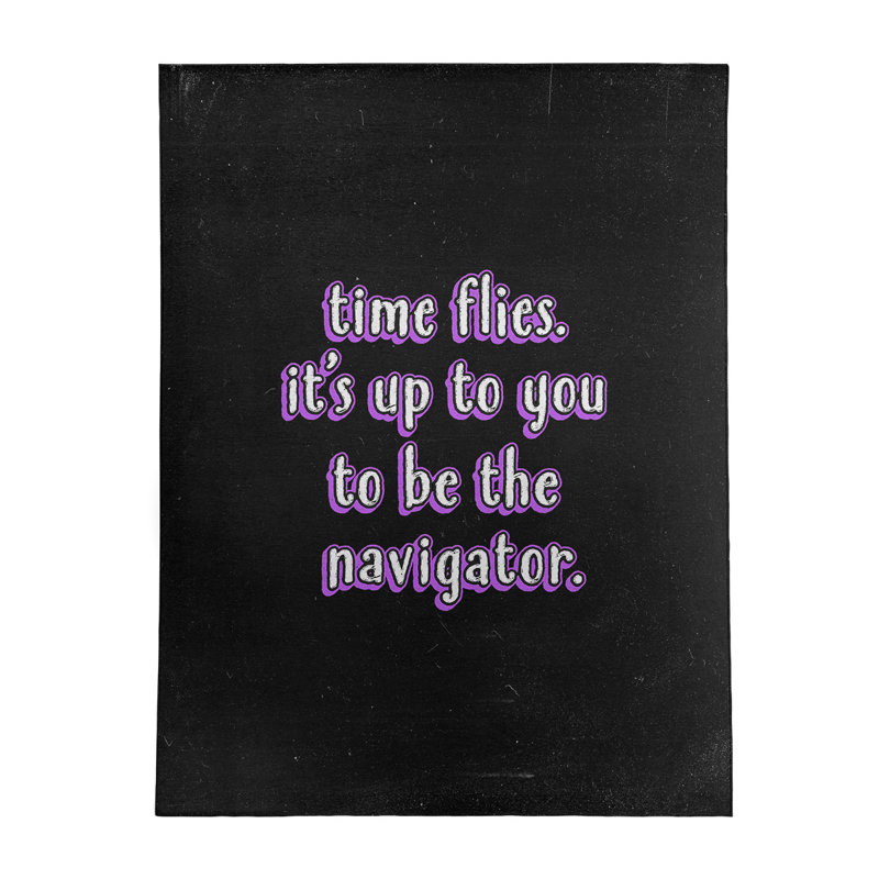 Tapis en poly-chenille style tableau noir time, Rectangle 5 pi x 7 pi