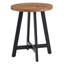 End Table - Industrial Side Table with MDF Top and Metal Frame - Round Table for Living Room, Bedroom, Hallway, or Dorm Room