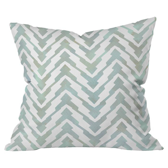 Pastel Zigzag Outdoor Throw Pillow