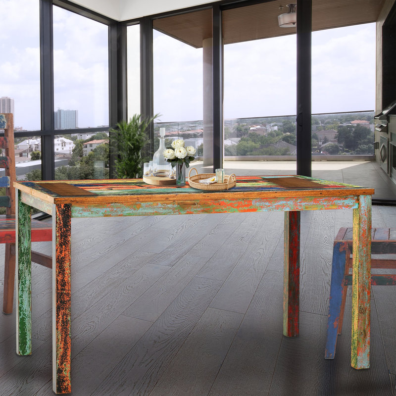 Marina Del Teak Solid Wood Dining Table