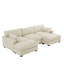 Canapé modulaire réversible 5 pièces en flanelle de fourrure de lapin avec canapé modulaire 5 pièces-1080752735-1080752729