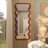 Lewisetta Dark Brown Wood Wavy Room Wall Mirror, 31" x 1" x 71"