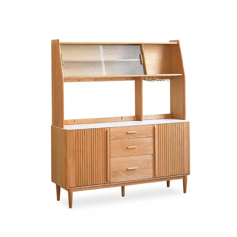 Nordic Red Oak Multifunctional Food Cabinet