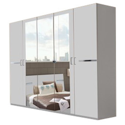 Alivea 5 Door Manufactured Wood Wardrobe