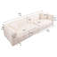 Beige moderne pour chambre à coucher - accoudoir carré, 3, confortable et élégant, convient au salon, au bureau, à la salle de conférence