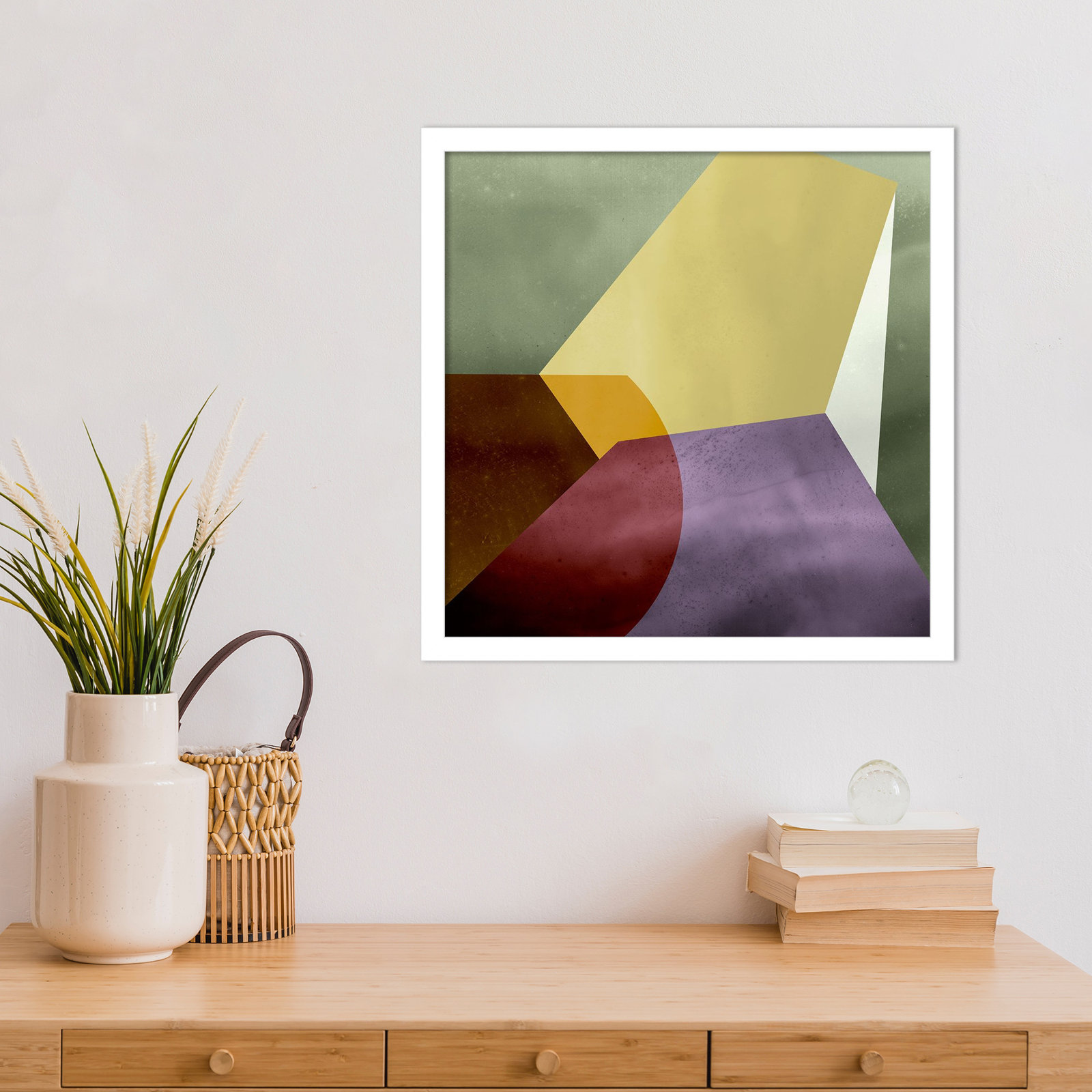 Flagler "Essentially Minimal VI" Print, 17" H x 17" W, White