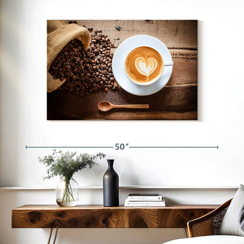 Yarlin Latte Coffee, 26" H x 39" W