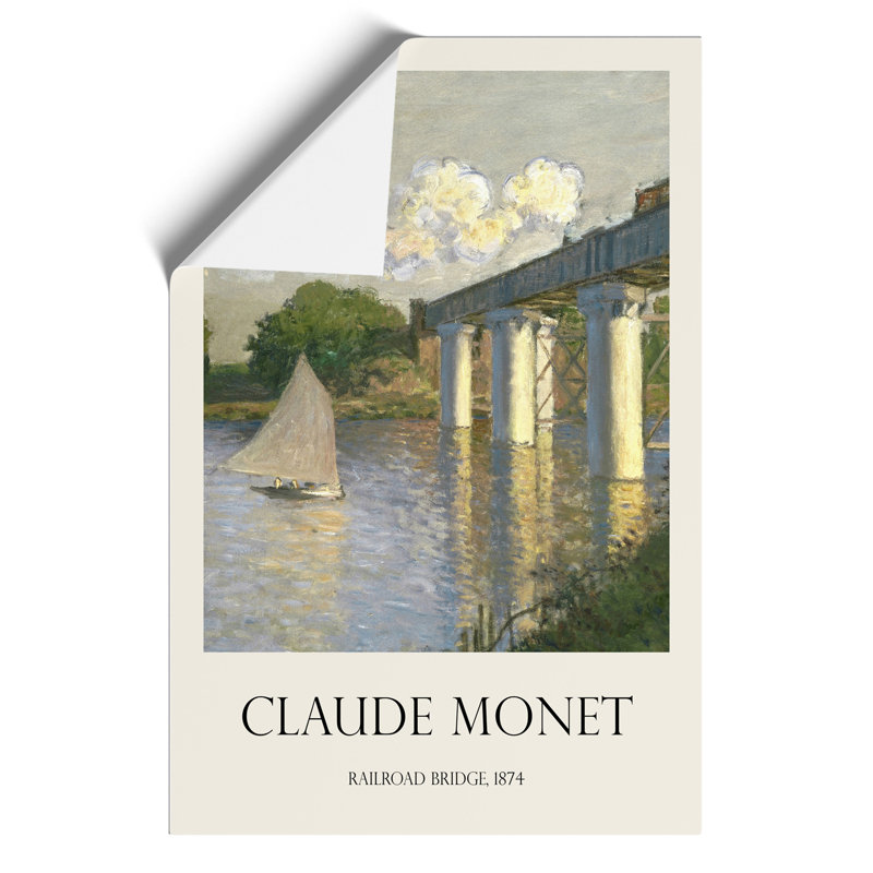 Railroad Bridge, Argenteuil Print by Claude Monet - Frameless Print, 59cm H x 42cm W x 0.1cm D