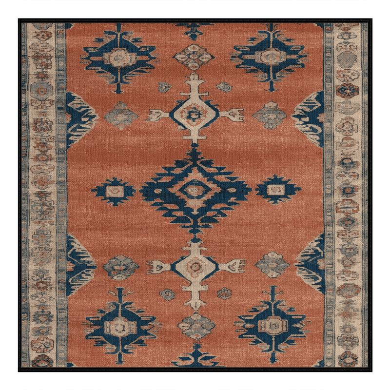 Machine Washable Overdyed Brown Area Rug, Square 8'