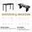 Pearlena 70.87" Modern Rectangle Black Dining Table Set with 8 Chairs for Kitchen, Bar, Living Room-1090927099-1090927103