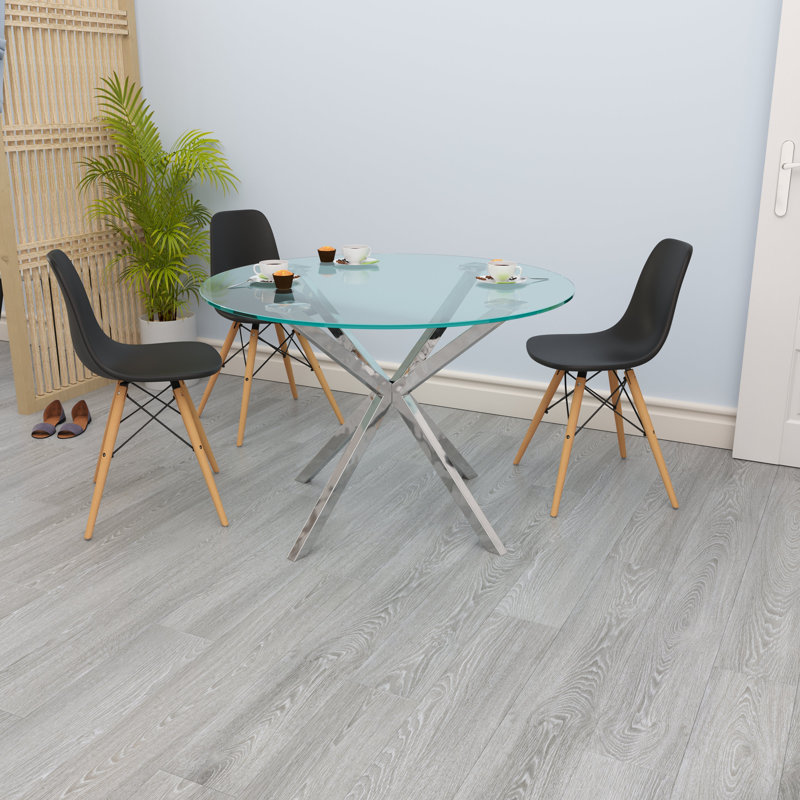 Karista Round Glass Top Dining Table