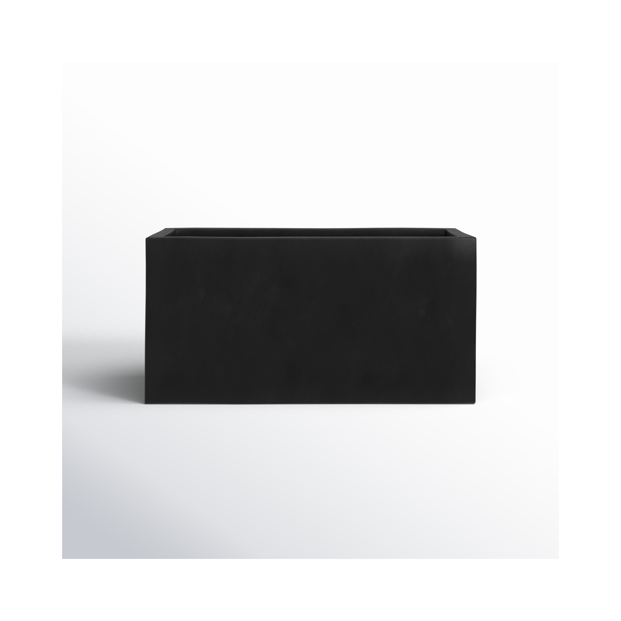 Connoisseur Handmade Planter Box, 8" H x 16" W x 8" D, Black