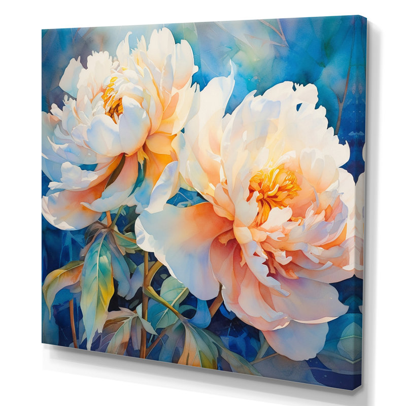 Pivoine rose captivante III sur toile, H 16 po x l 16 po x P 1 po, Toile tendue