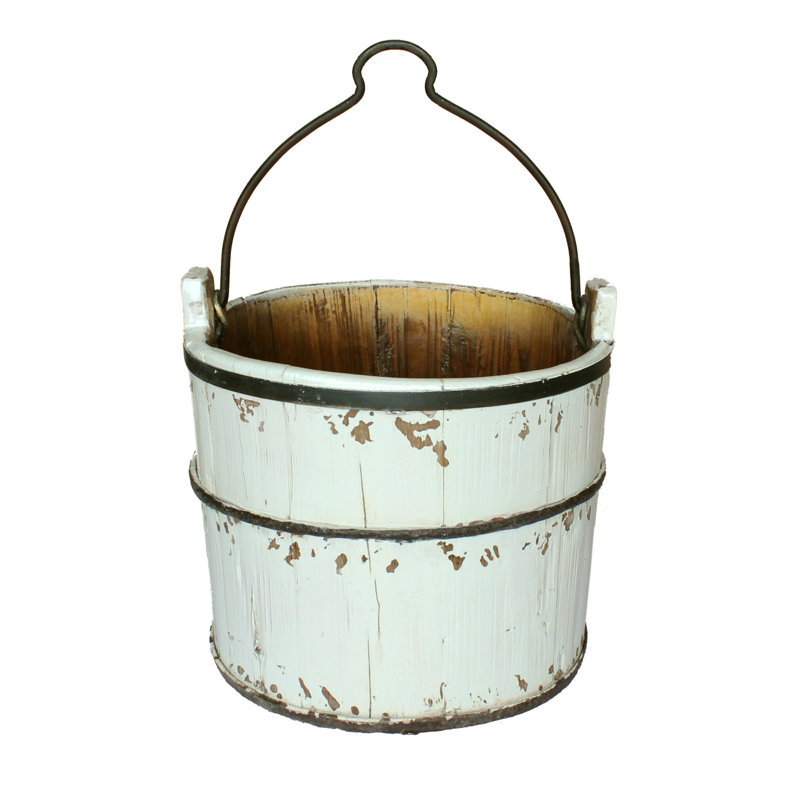 Blue Elephant Decorative Bin, White