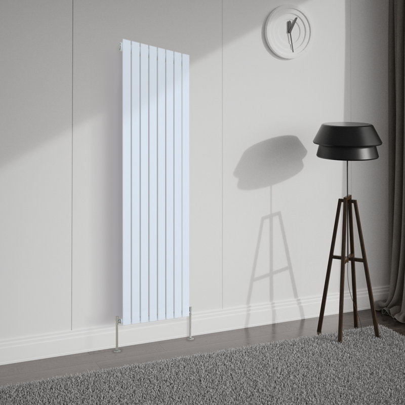 Shonnard Vertical Single Flat Panel Radiator, Gloss White, 180cm H x 54.4cm W