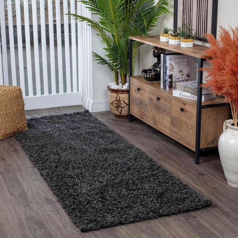 Modern Shaggy Rug, Plain Stain Resistant Easy to Clean Rug For Living Room, Dining Room, Bedroom, Kitchen