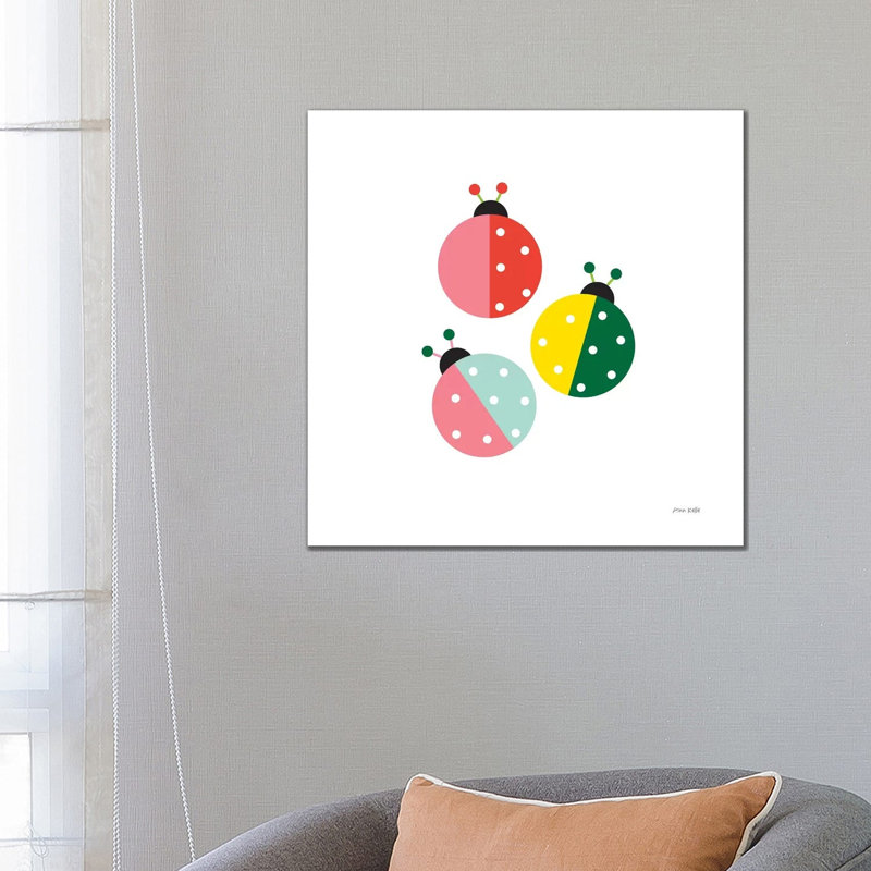 Ladybugs Three by Ann Kelle - Wrapped Canvas Print, 66.04 cm H x 66.04 cm W x 1.91 cm D