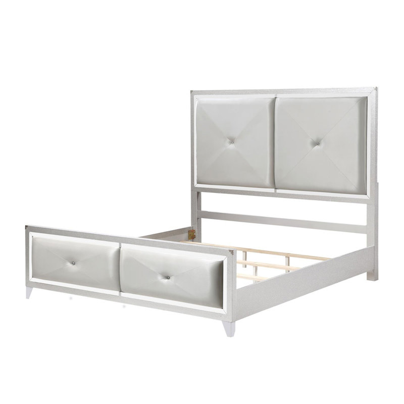 Ensemble de chambre avec lit à panneaux 4 pièces Chelle, Grand