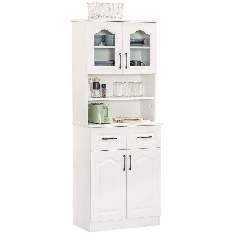 Beltsville Kitchen Cupboard, Freestanding Kitchen Unit, 168cm, White