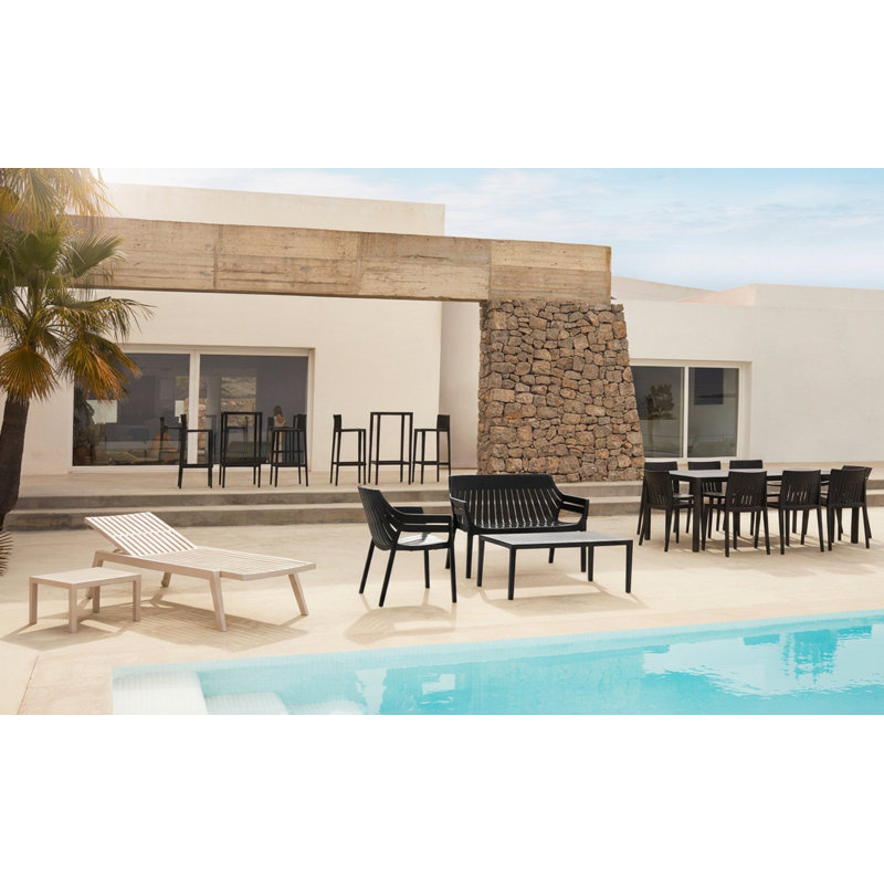 Spritz 76.75" Long Reclining Slat Set, White