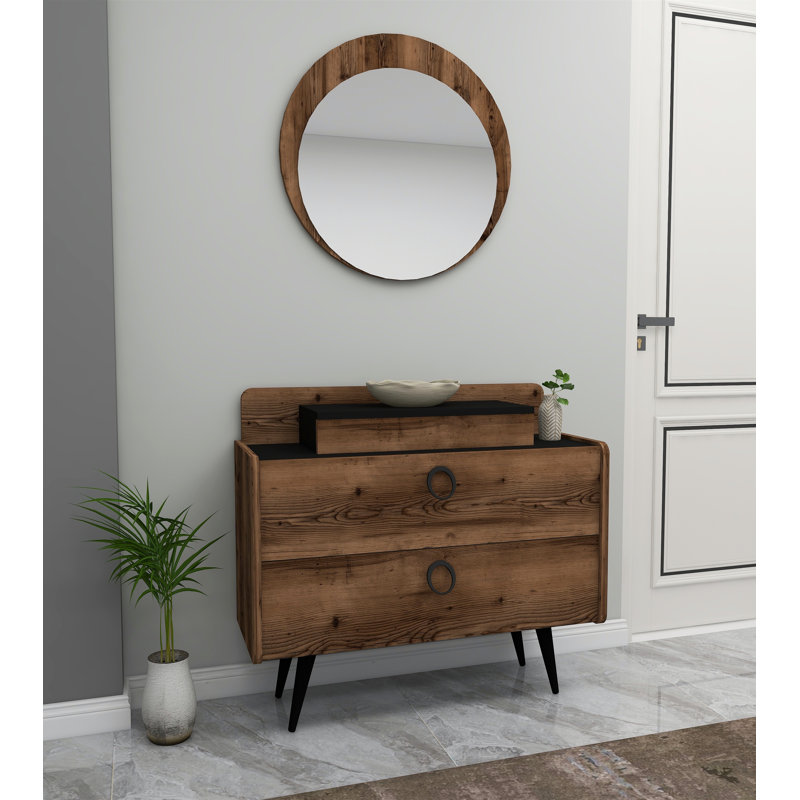 Console Table and Mirror Set 90cm Tyndale 