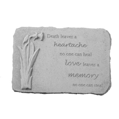Concrete Plants & Flowers Memorial Plaque/Stone