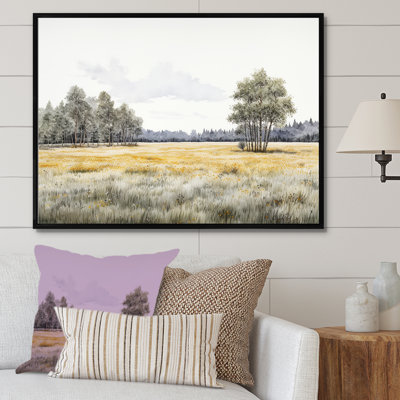 «Meadow Scenery Minimalisme II», reproduction sur toile