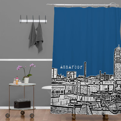 Rideau de douche simple ann arbor Bird Ave