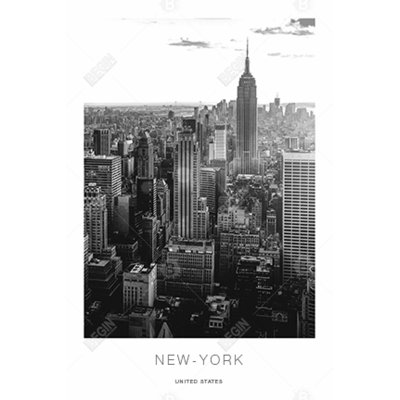 New york city at sunset Bath Mat with Non-Slip Backing - Quick Dry Memory Foam Bathroom Rug - Absorbent - Modern Plush Spa-Style - Machine Washable