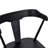 Black Solid Wood Dining Arm Chairs With Curved Back-1765536050