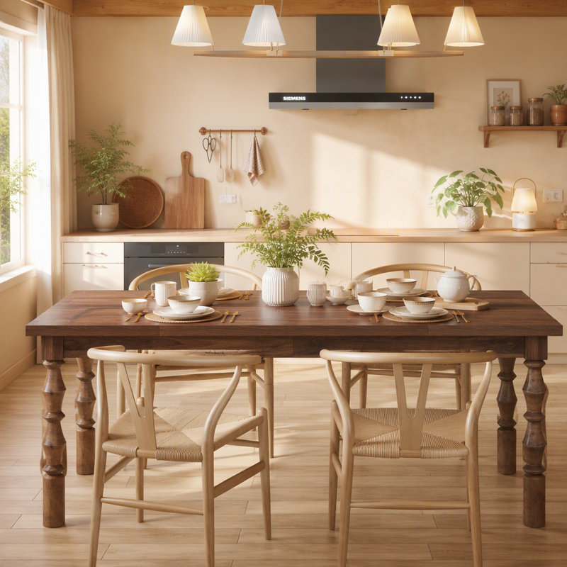 Table de salle à manger, Noyer